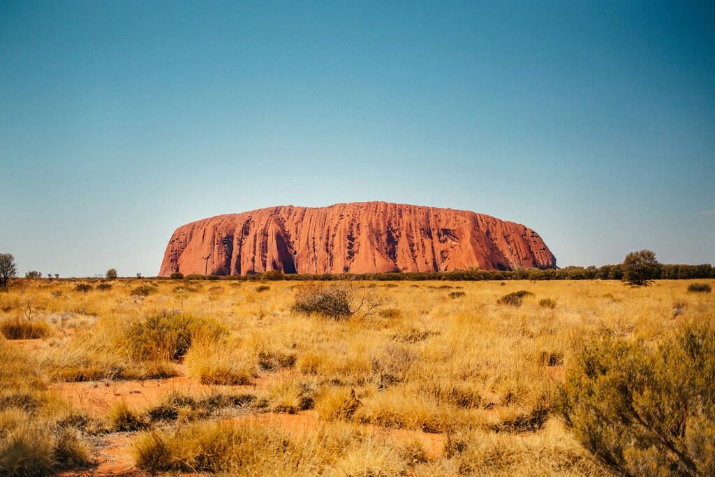 Désert rouge et végétation du Centre Rouge, au cœur de l'Australie